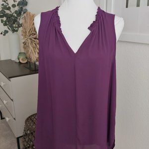 Vince Camuto - Sleeveless, Plum, Rouched/Gathered neckline - Sz Petite L